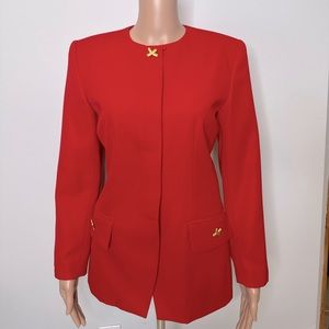 Kasper Vintage Women's Stylish Red Blazer